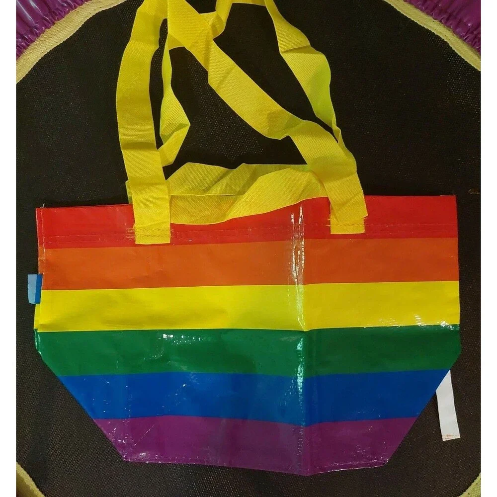 IKEA STORSTOMMA Rainbow Bag Small Shopping Storage Gay Pride LGBT LGBTQ +